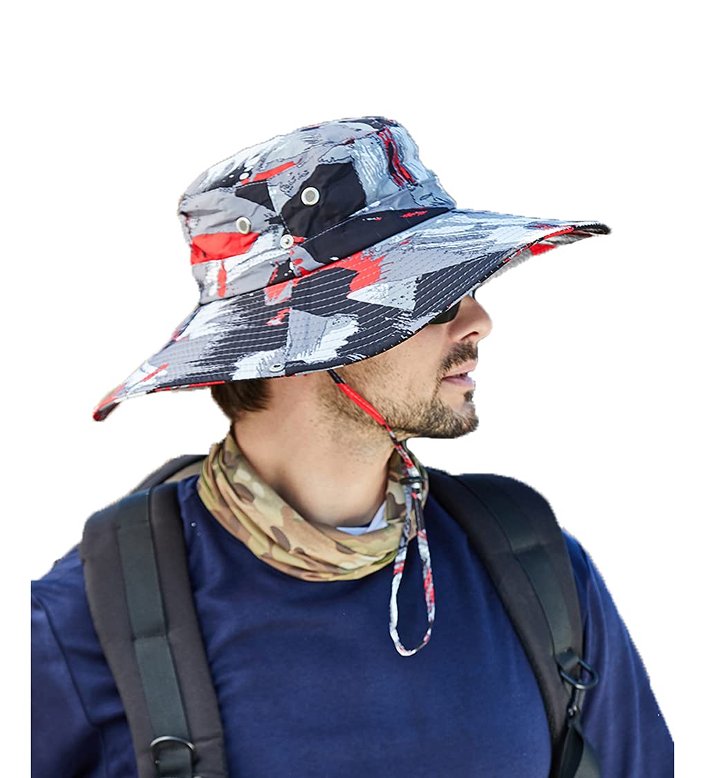 Buy PURFUN Wide Brim Camo Bucket Hat for Men Packable Camoue Boonie Hat