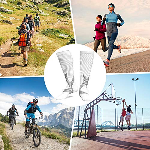 Meias Esportivas, Romacci Meias de compressão esportiva Meias de compressão respiráveis ​​para corri