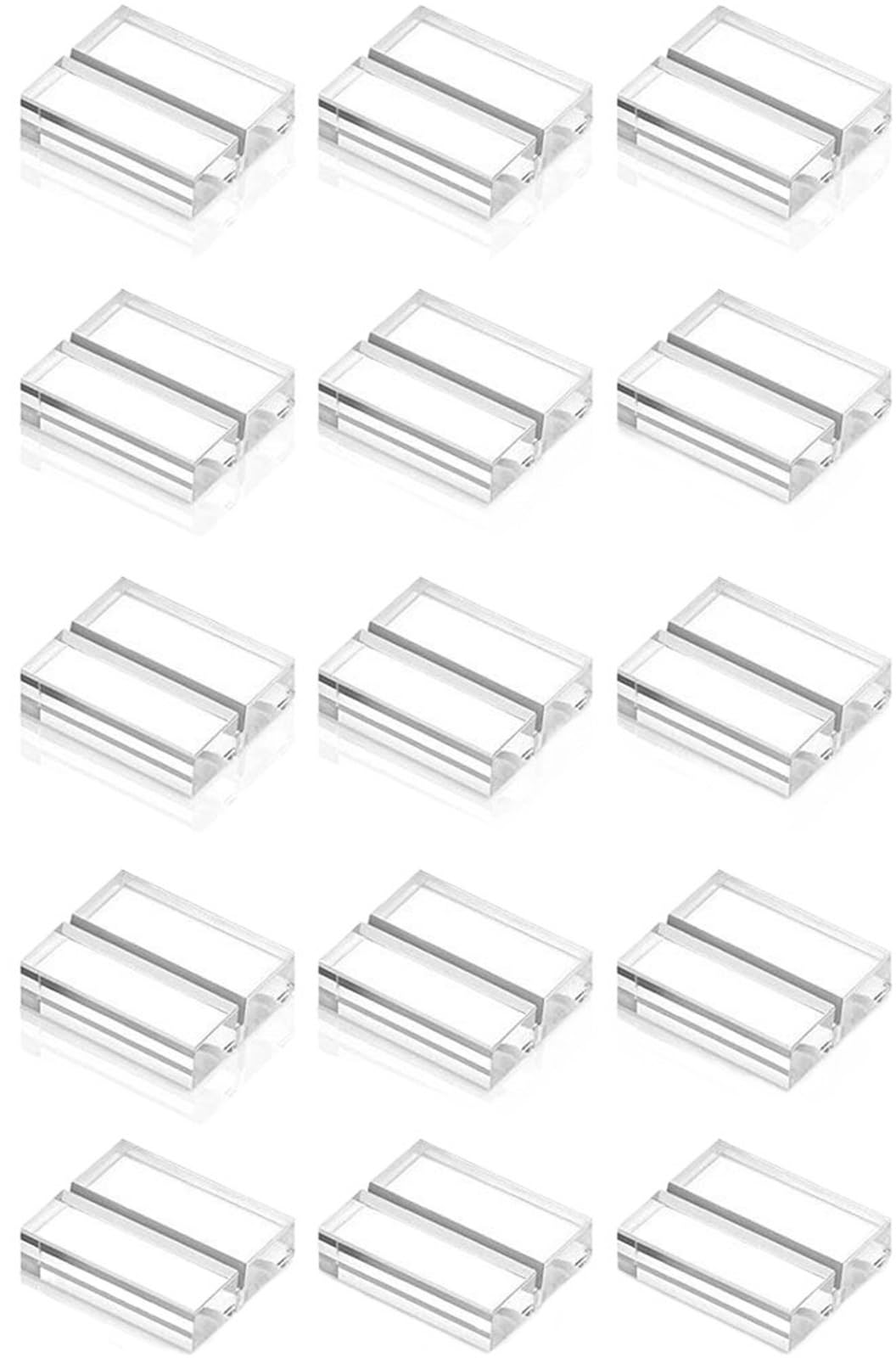 GOXQIT 10PCS Stands Place Card Holders Table Number Clear Display Stand For Wedding Photos Office Home Decor Tools For Party