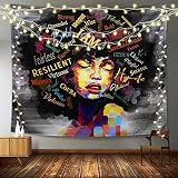 EZYES African American Women Tapestry Wall Hanging Polyester Tapestries With Hd Prints,Lightweight,S