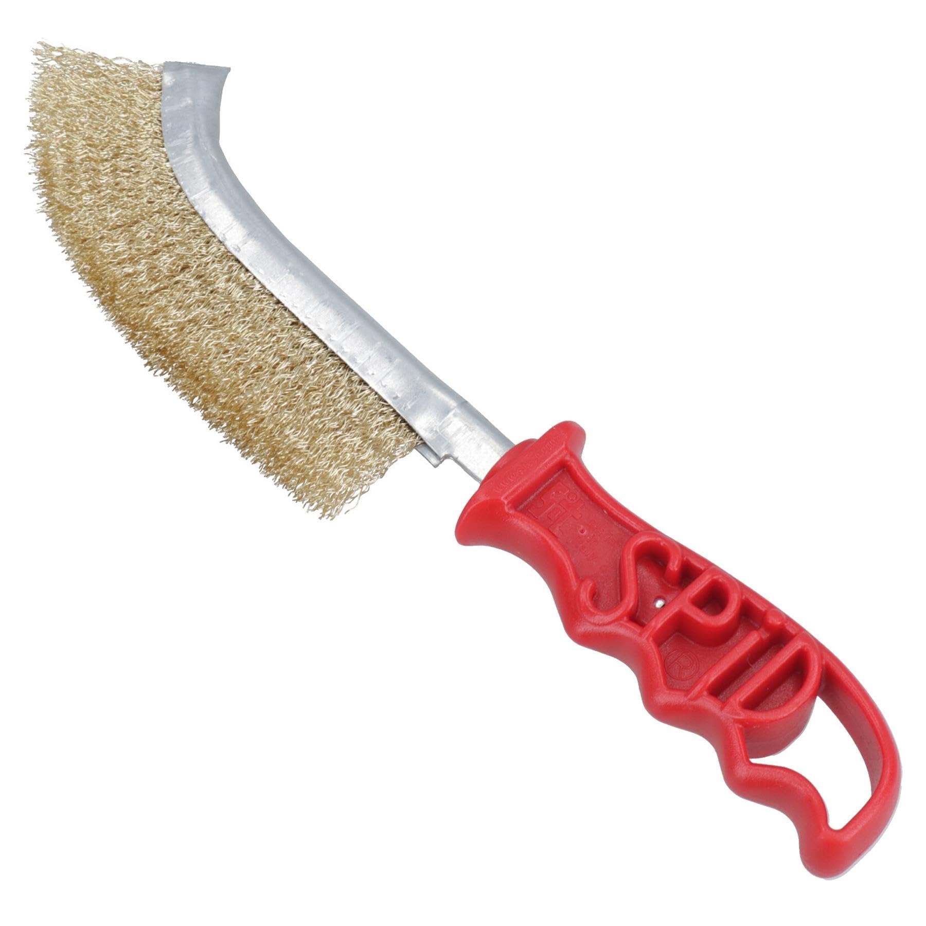 Italian Brass Coated Wire Spid Brush Rust Removal Cleaning Hand Brush 1 Pack
