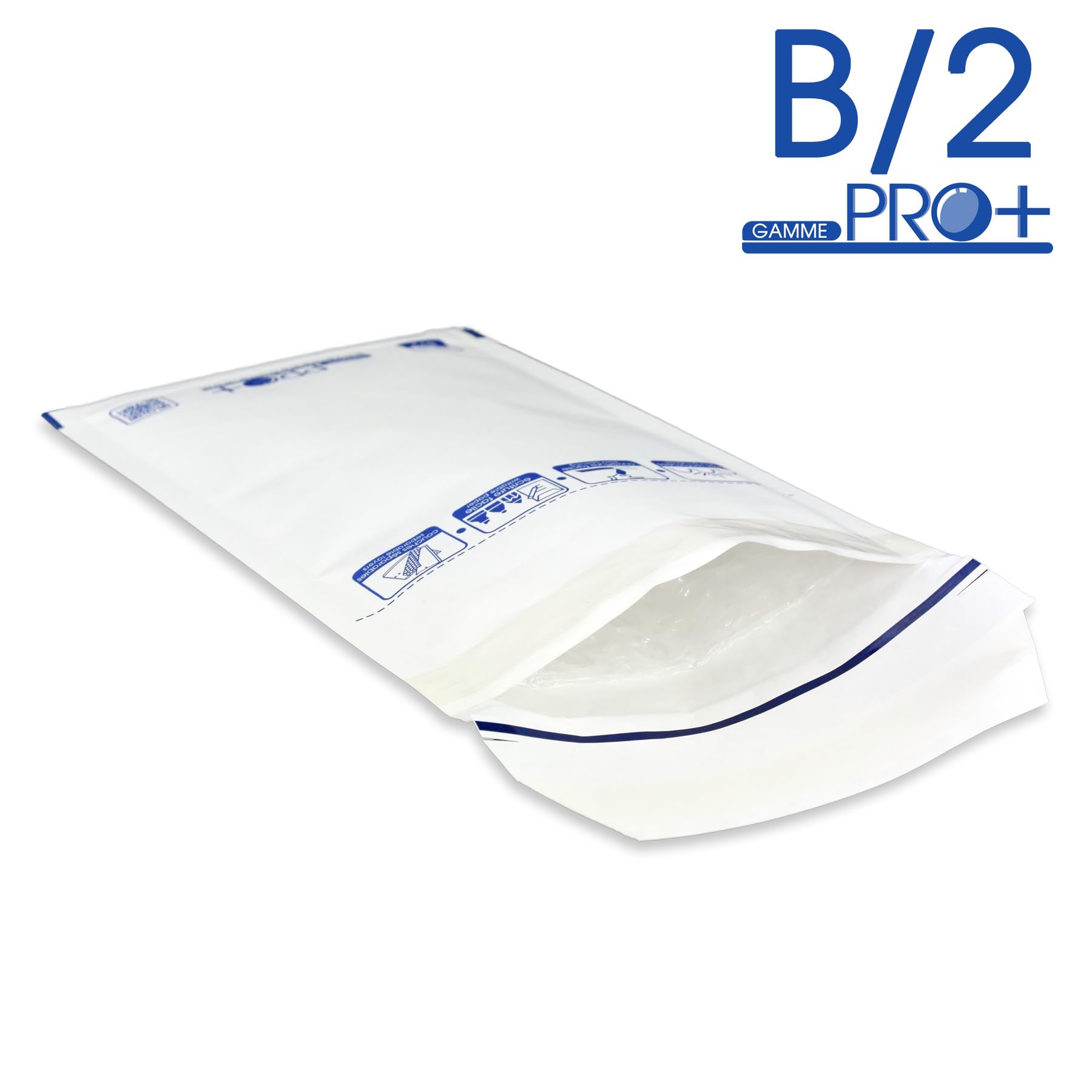 Lot de 1000 enveloppes à bulles blanches gamme PRO B/2 format 110x215mm