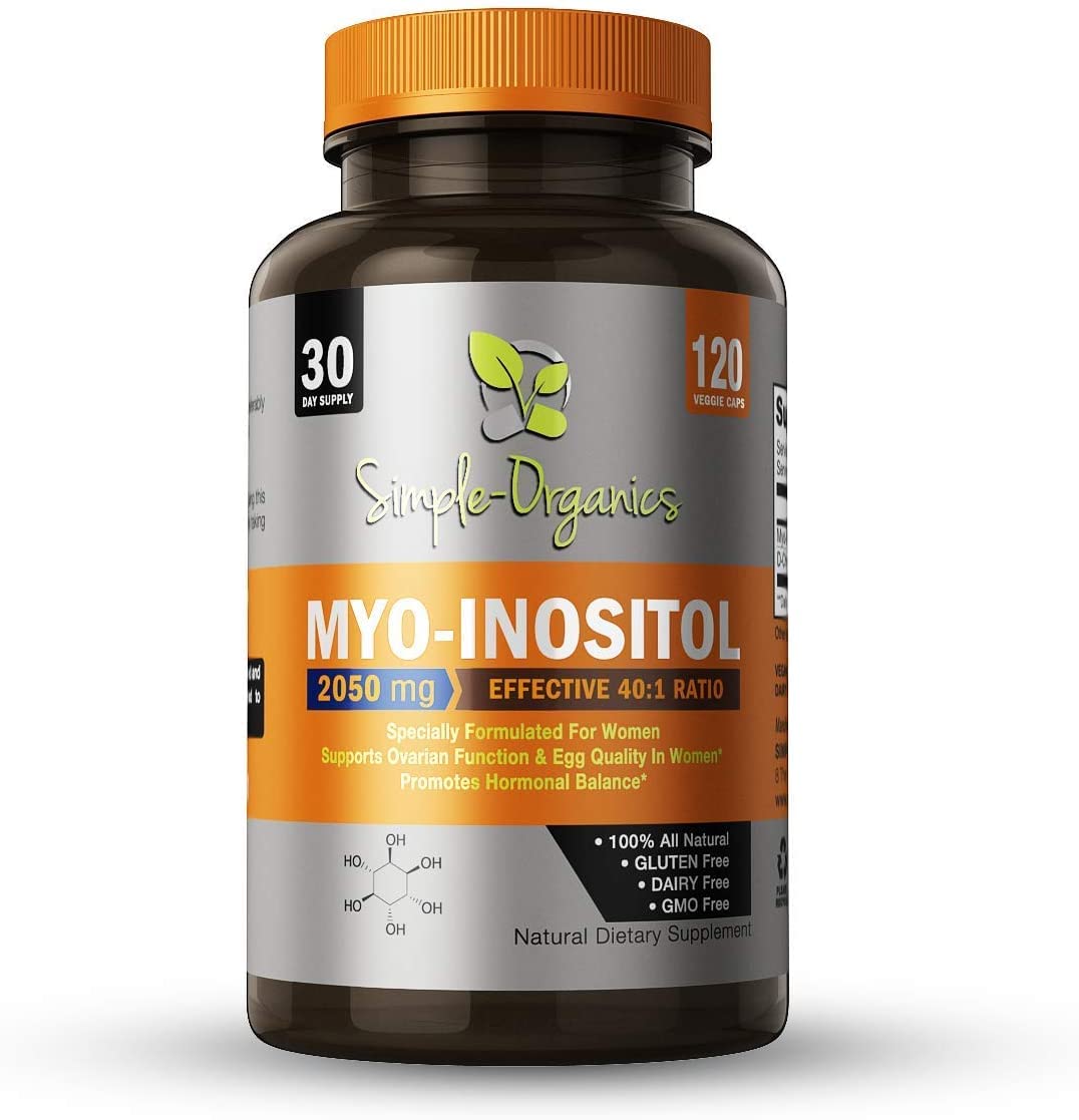 Kaibro Nutra Myo-Inositol Supplement, Myo-Inositol & D-Chiro Inositol 40:1 Ratio, Hormone Balance & Ovarian Support for Women with Vitamin B8, 2050mg, Vegan, Non-GMO Capsules 120 Count