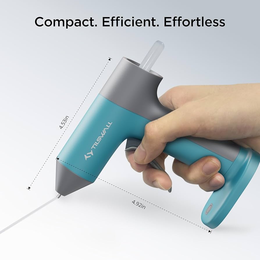 Tilswall Cordless Hot Glue Gun,4V Fast Preheating, Glue Gun Kit With