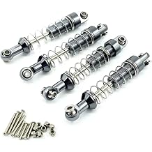 RC Car Parts Compatible With WPL C14 C24 For MN D90 D91 D96 D99 D99S For MN98 RC Car Upgrade Parts Accessories 4pcs Metal Shock Absorber DamperGray