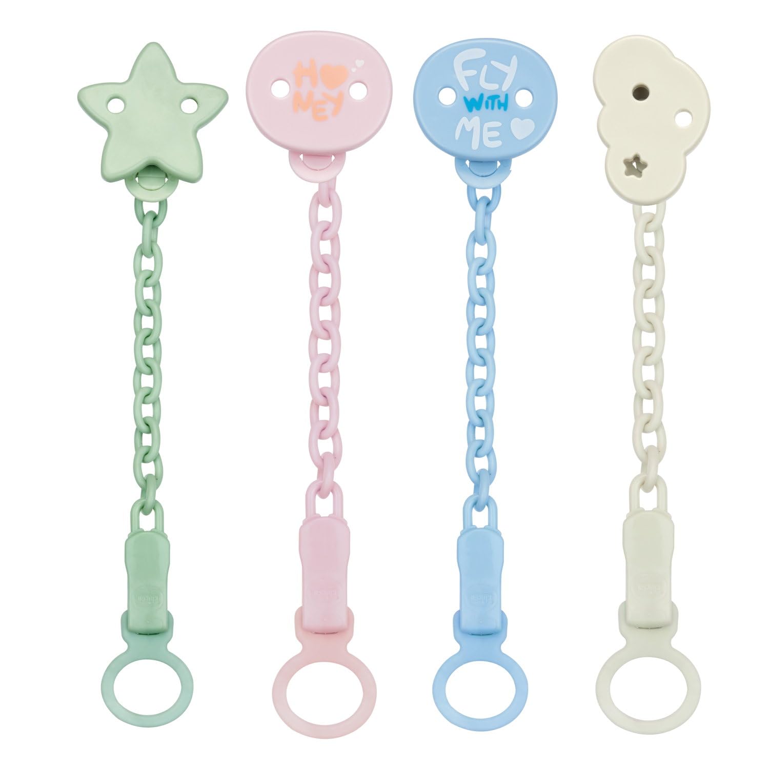 All You Can Clip, Catenella Portaciuccio, Morbide Clip Portaciuccio per Bambina, Morbida Catenella, Portaciuccio Neonato, Rosa