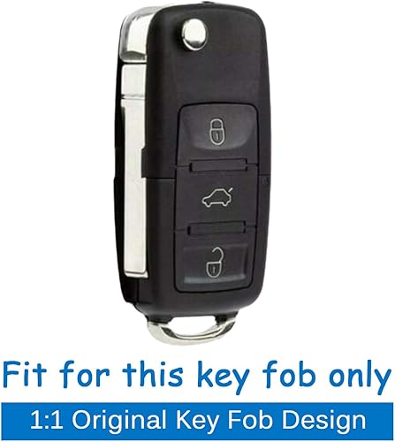 Miniatura 2 de Funda de silicona para llavero con control remoto sin llave, compatible con VW Volkswagen Beetle CC Eos GTI Golf Jetta Passat Rabbit Tiguan Touareg