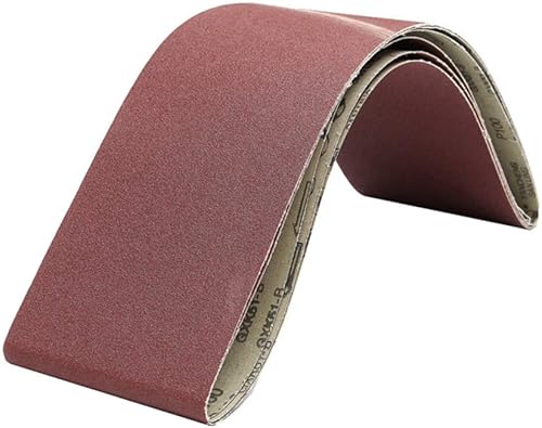 Miniatura 7 de Cinta de lijado de 12 pulgada x 12 pulgadas, 4 de cada uno de granos 6080120180240, 20 correas de lijado de óxido de aluminio para lijadora de banda