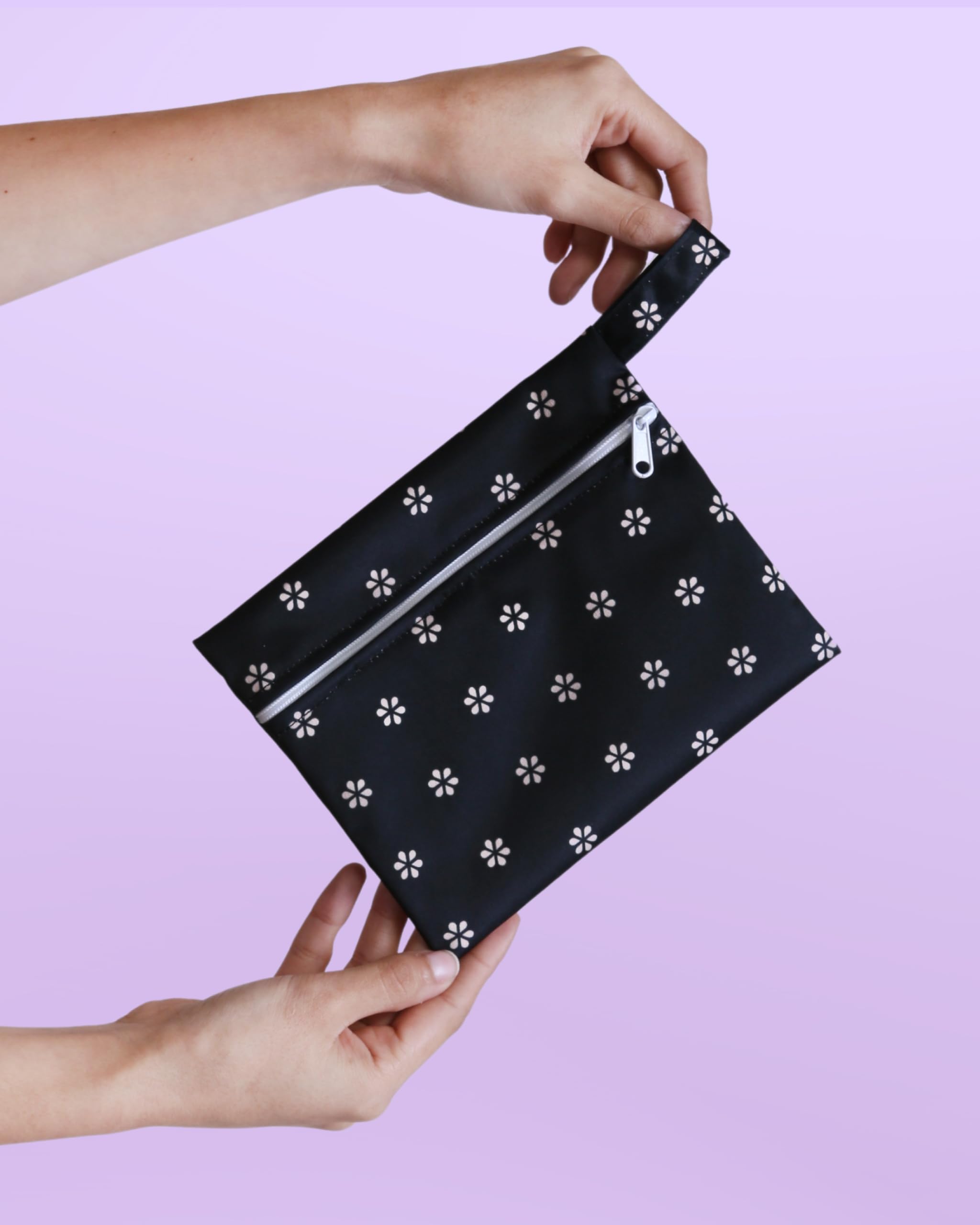 Ecowoman | Compresas reutilizables ecológicas para menstruación con bolsa de almacenamiento impermeable | Súper absorbentes | Set de compresas de tela lavables (X-Large, 5, unidad)
