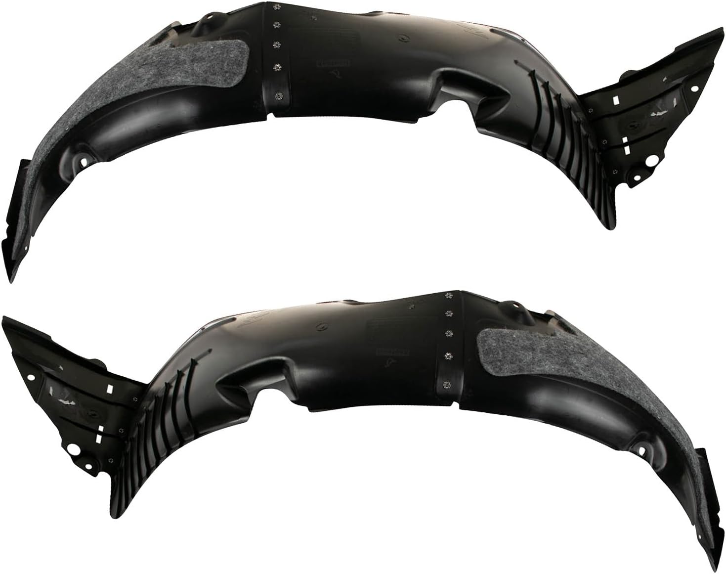 TRQ Front Inner Fender Liner Set Compatible with 2014-2016 Hyundai Elantra HY1248133 HY1249133