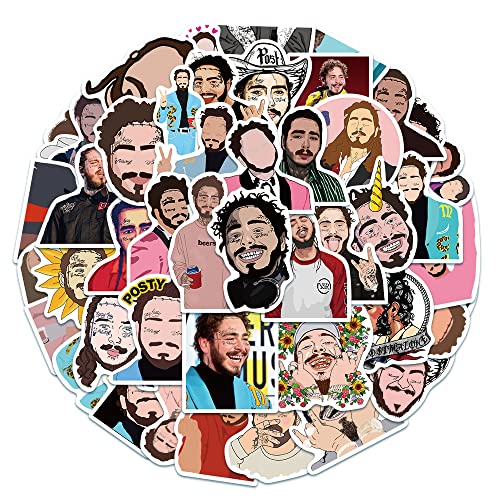 Pegatinas de Post Malone BARISC pack de 50 vinilos impermeables para personalizar portátiles 3