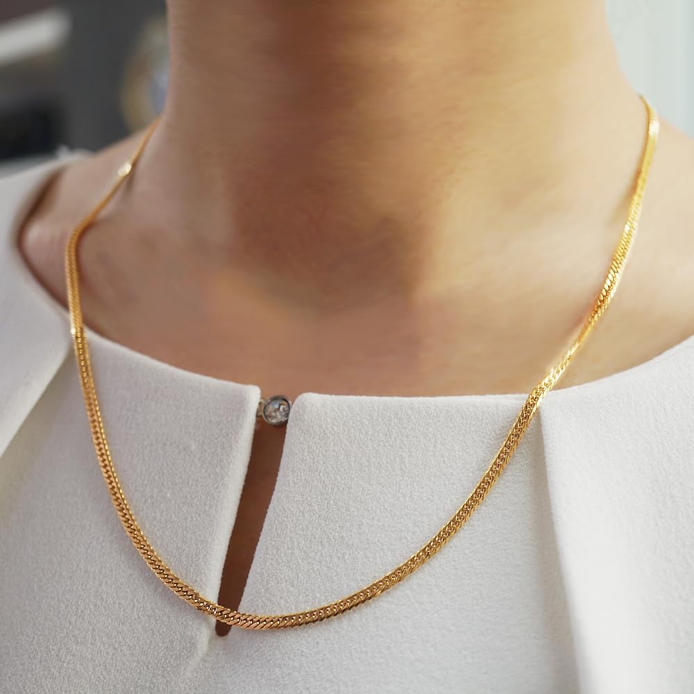 Amazon.co.jp: [APRE] Kihei Necklace, 18K Gold, K18, W6, 19.7