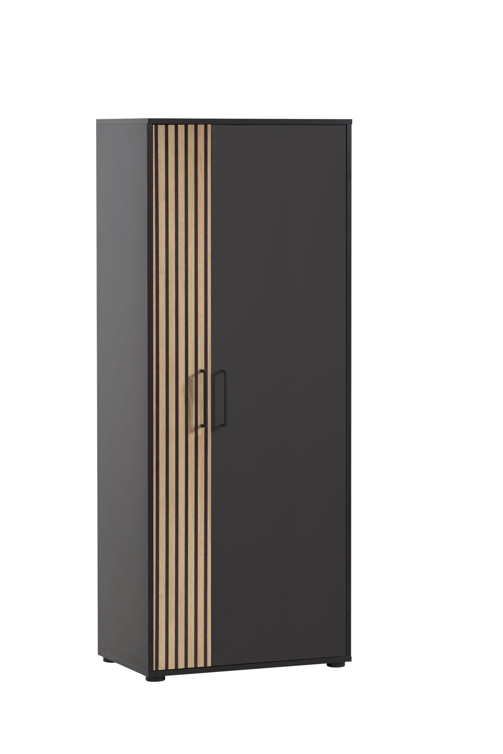 Schildmeyer Aktenschrank Hank 701971, Schwarzmatt/Akustikpaneel Optik, 65 x 41 x 163,6 cm