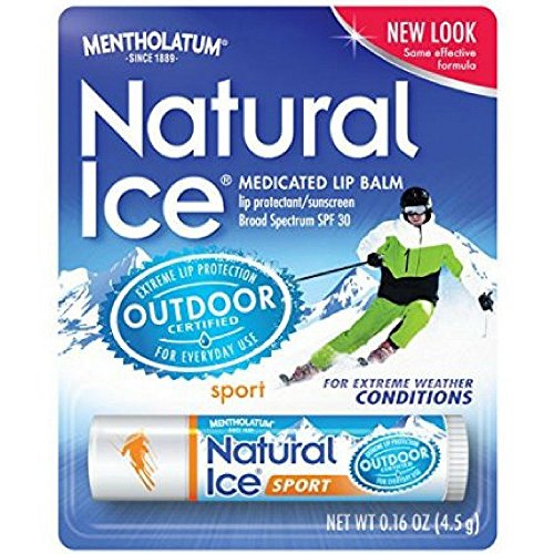 Mentholatum Natural Ice Sunscreen/Lip Protectant SPF 30 Sport 1 Each (Pack of 3)