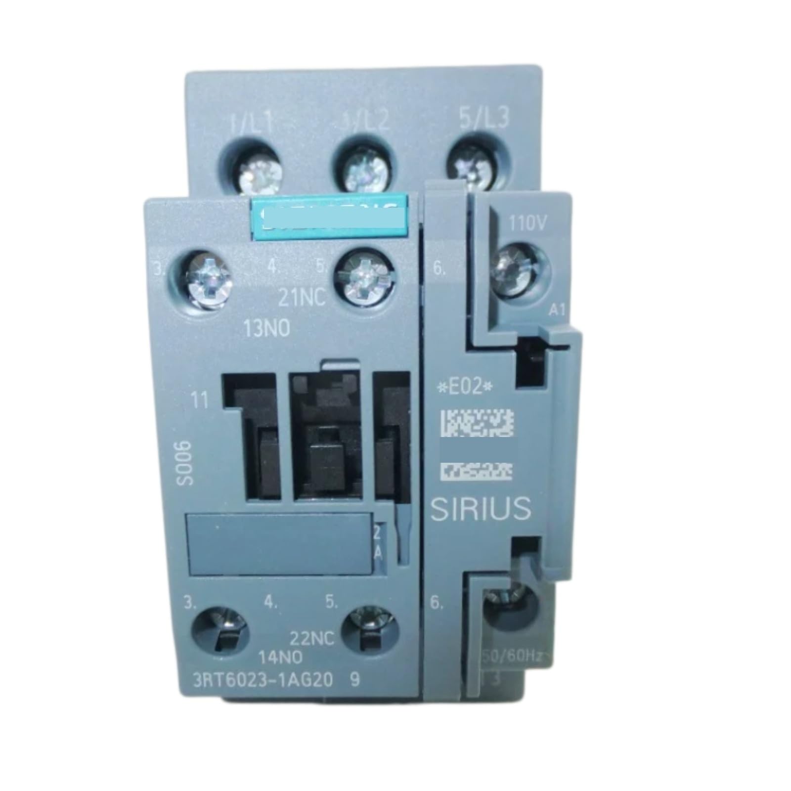 JHSLJCQS Contactors 3RT6023-1AG20 3RT60231AG20, 9A 110V DIN Rail Mount Contactor