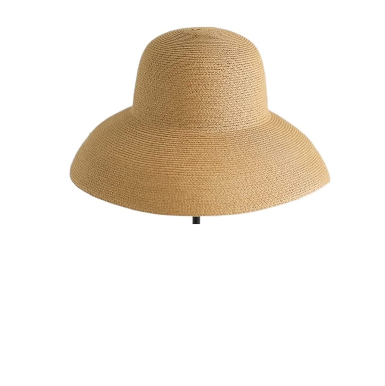 Sombrero de Playa Plegable, Sombrero De Paja Verano Elegante Sol ala Ancha Flexible para Mujer Playa Panamá Sombrero Playa Verano