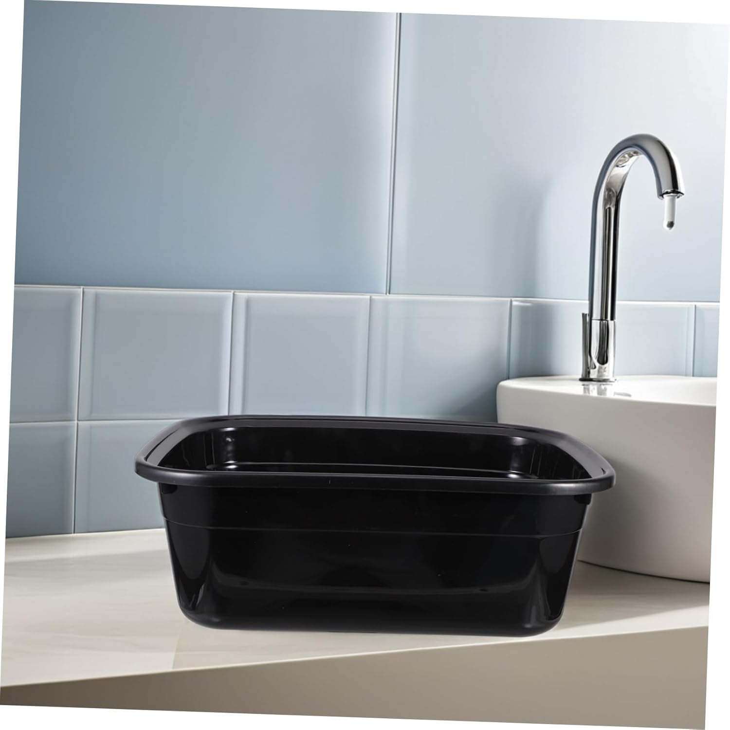 DOITOOL 4pcs Portable Plastic Wash Basin Face Laundry Foot and Hair Washing Lightweight and Stylish for Travel and Outdoor Use