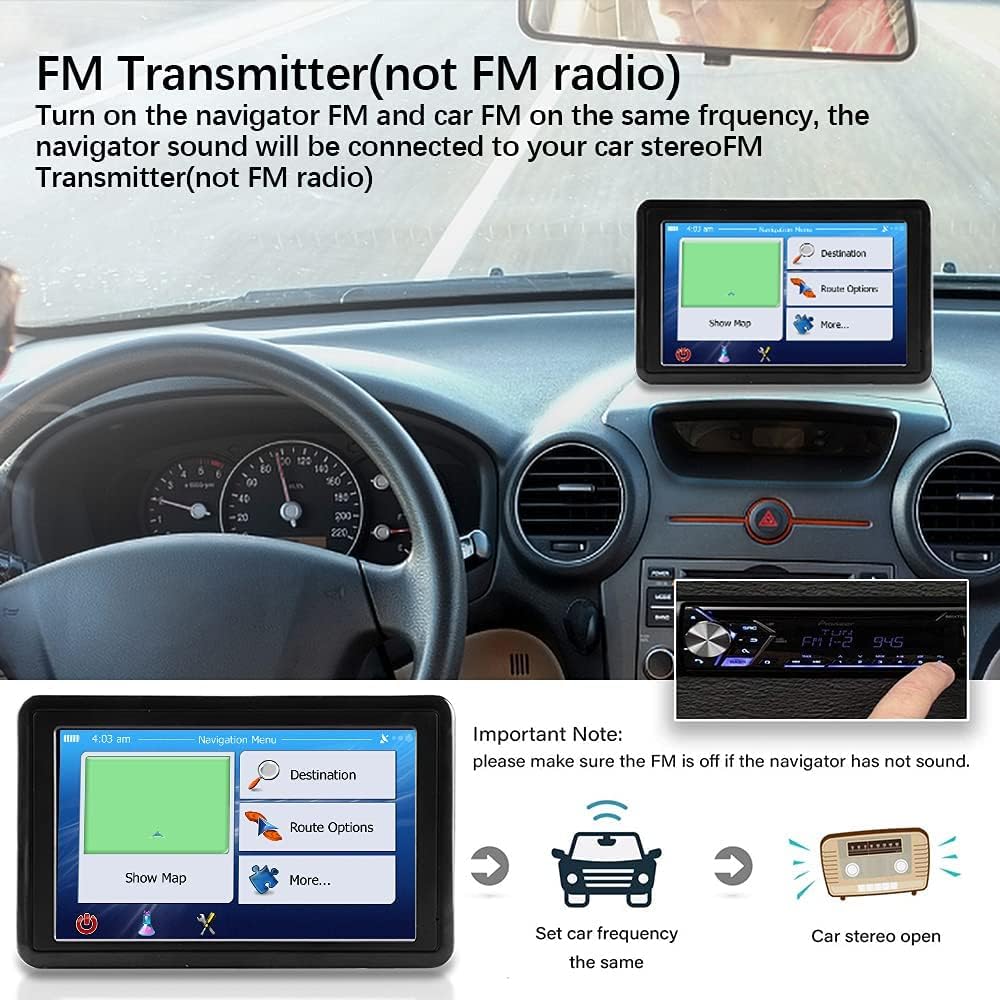ODIKALA GPS Coche de 5 Pulgadas, para Coches, Peso Pesado, Camiones, Camping, Multi-Lenguajes Guía Vocal,con Mapas 2023 de Francia y Europa (Actualizaciones Gratis de Por Vida)
