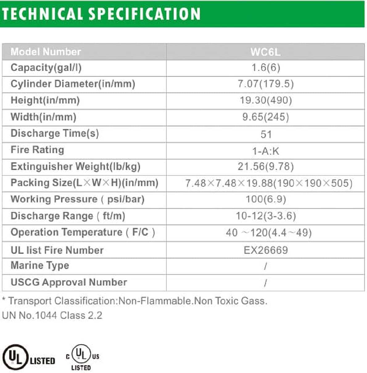 🛒 Crаzу Dеаlѕ Buckeye- K-Class-, WC-6liter 1-A:K Class Kitchen Fire Extinguisher-Tagged.