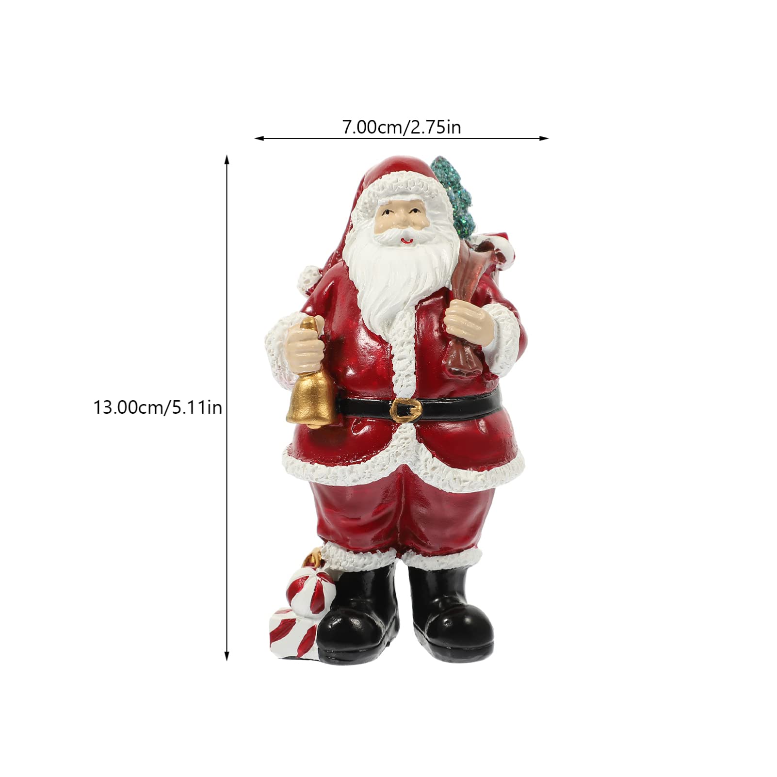 Abaodam 2stücke Weihnachtsmann Statue Aus Resin Festliche Weihnachtsdekoration Für Tisch Realistische Santa Claus Figurine Für Weihnachtsfeiern Und
