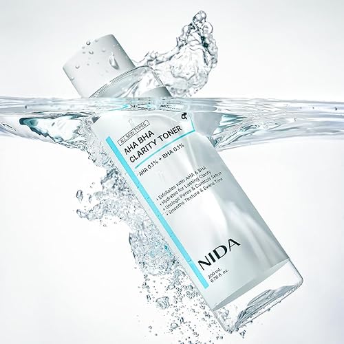 Miniatura 6 de NIDA AHA BHA Clarity Toner  AHA 0.1%, BHA 0.1%, niacinamida, centella asiática  Exfolia, hidrata, control de poros, unifica el tono  6.76 onzas