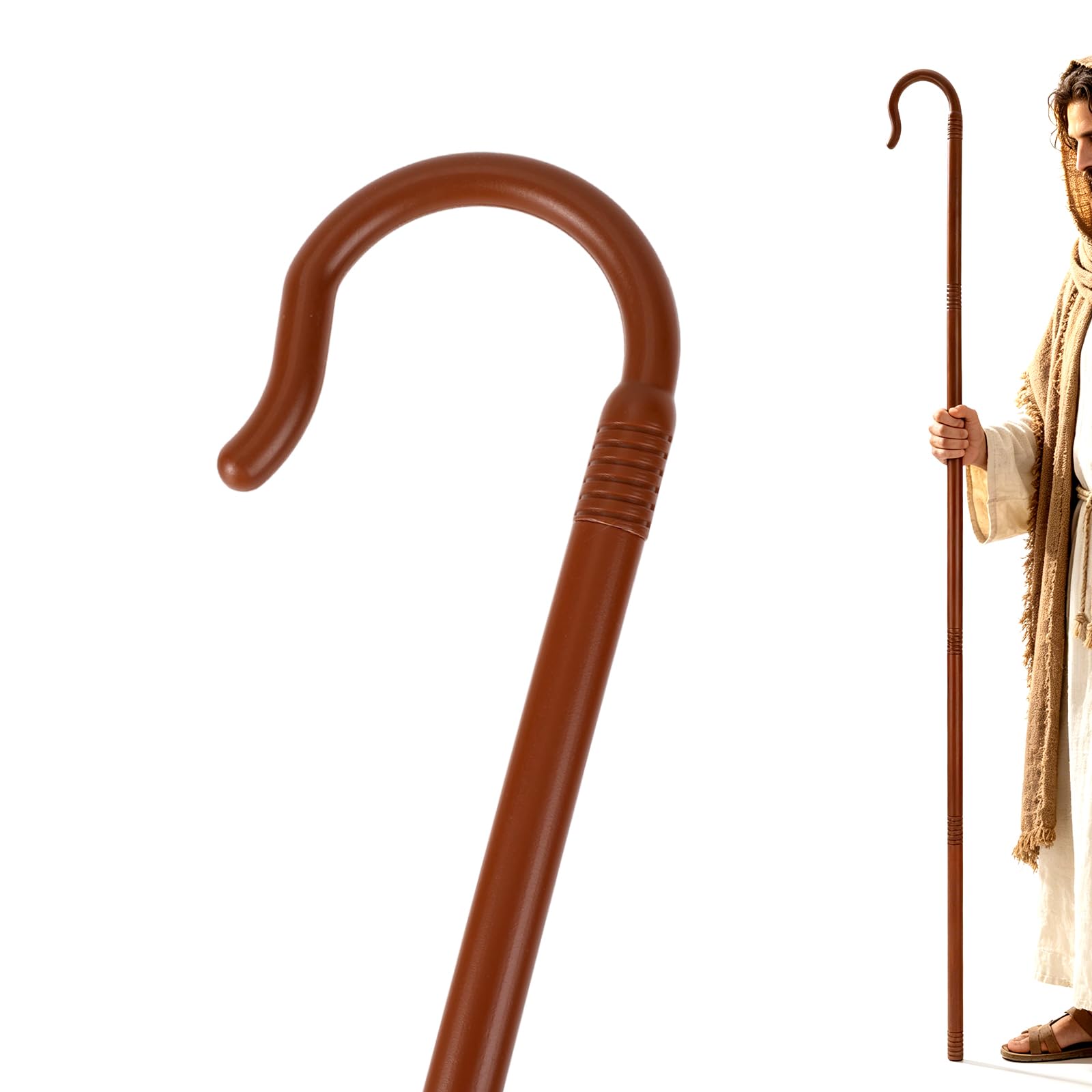 Adjustable Shepherd Staff, Wizard Staff Crook Cane for Shepherd