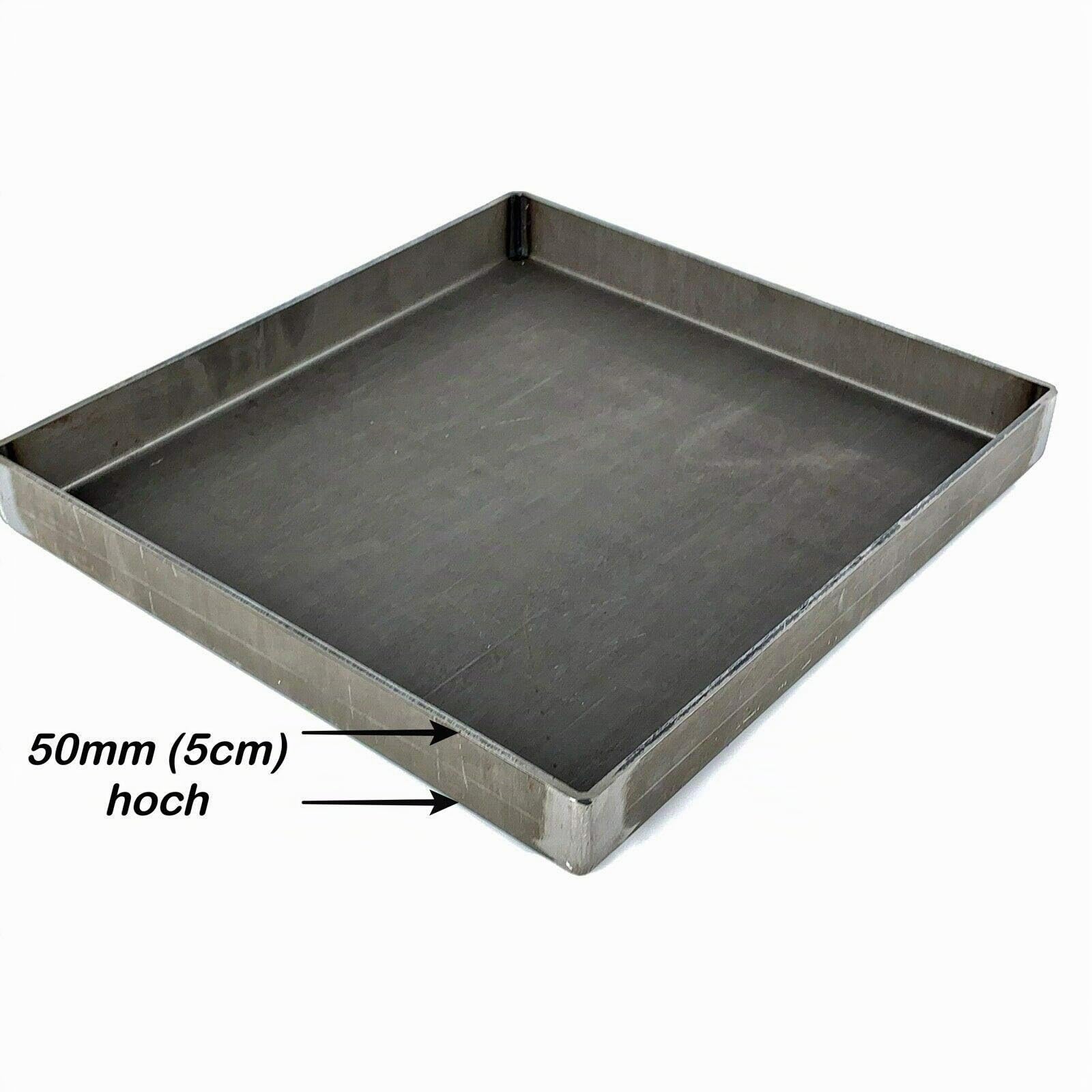 Feuerwanne Grill Stahl 5mm Feuerschale Asche Schutz Kamin Blech Zuschnitt Maß (Breite: 400 mm, Länge: 500 mm)