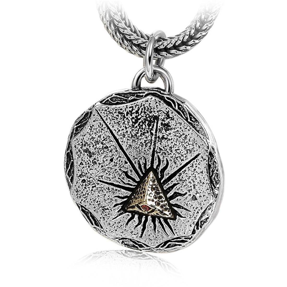 S925 Srebrny Naszyjnik Oko Boga Wisiorek, MęSki Wisiorek Oko Boga W Stylu Vintage,Silver,Single Pendant