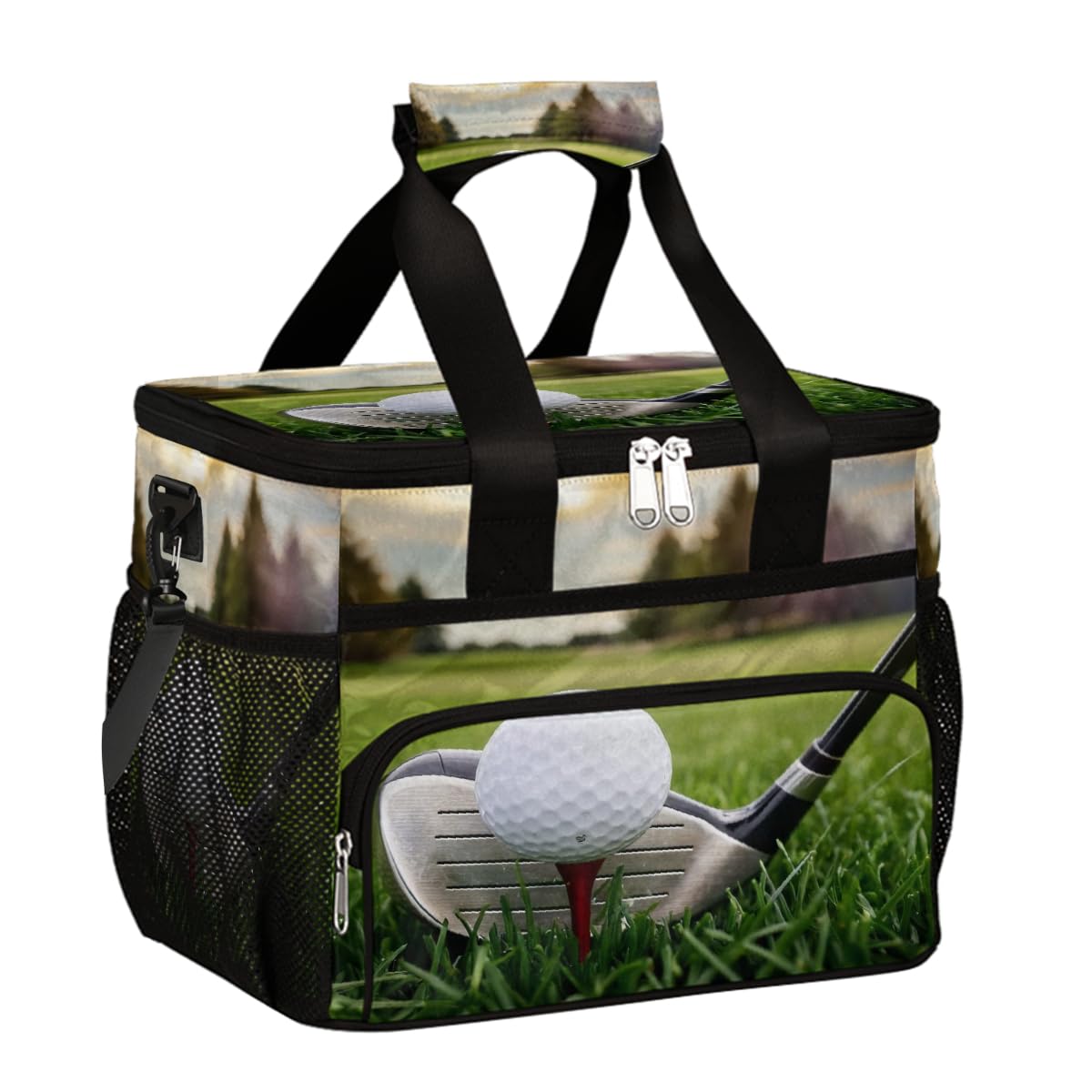 Mexpekil Borsa termica per il pranzo, a prova di perdite, riutilizzabile, per sport, golf, picnic, mazza da golf e palline, borsa termica per donne, uomini, lavoro, campeggio, spiaggia, ufficio, 24