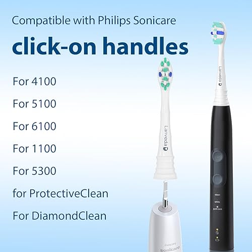 Miniatura 2 de Paquete de 12 cabezales de repuesto para cepillos de dientes Philips Sonicare 4100 6100, cabezales de repuesto C1 C2 para cepillo de dientes