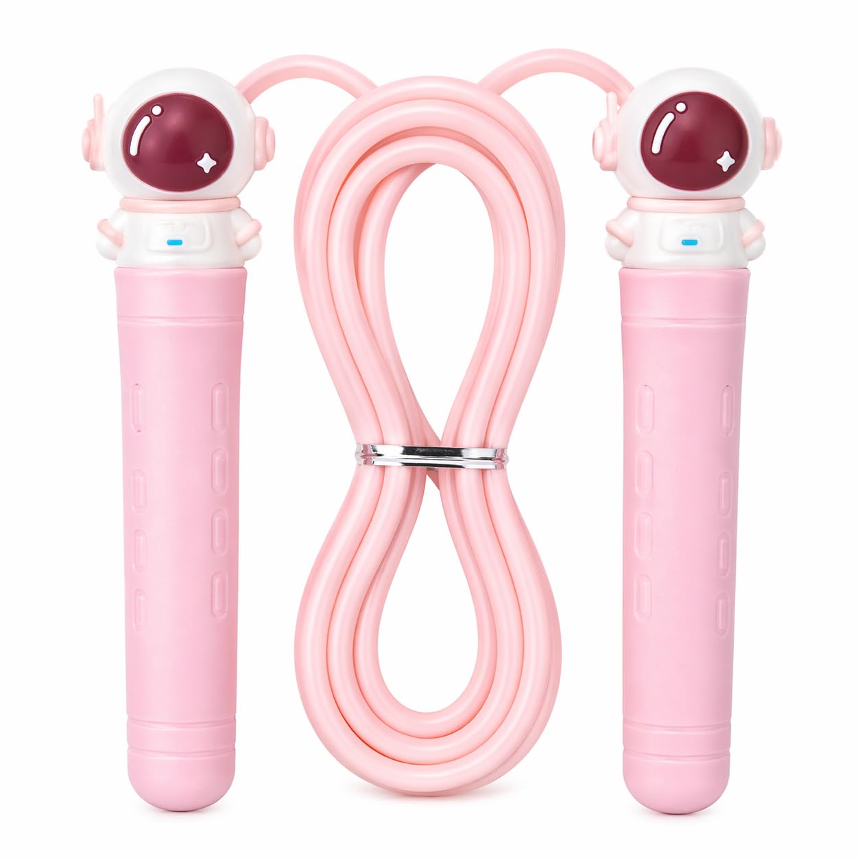 Cute Astronaut Jump Rope for Kids, Adjustable Skipping Rope with Non-Slip Handles, Lightweight Fitness Rope for Boys & Girls, Indoor Outdoor Exercise Toy, Pink, 220 cm-image-21