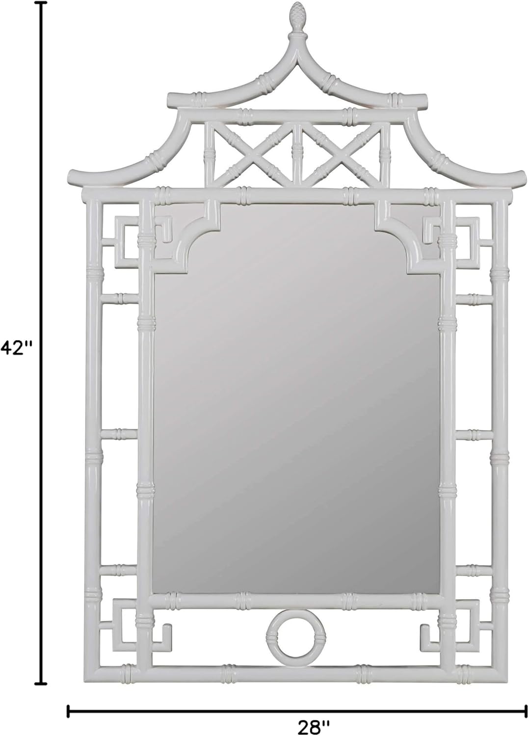 Cooperclassics Home Decorative Shing Mirror - Glossy White Finish