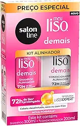 Kit Shampoo e Condicionador, Salon Line, Meu Liso Demais, Vegano - Para Cabelos Lisos, 2 Unidades