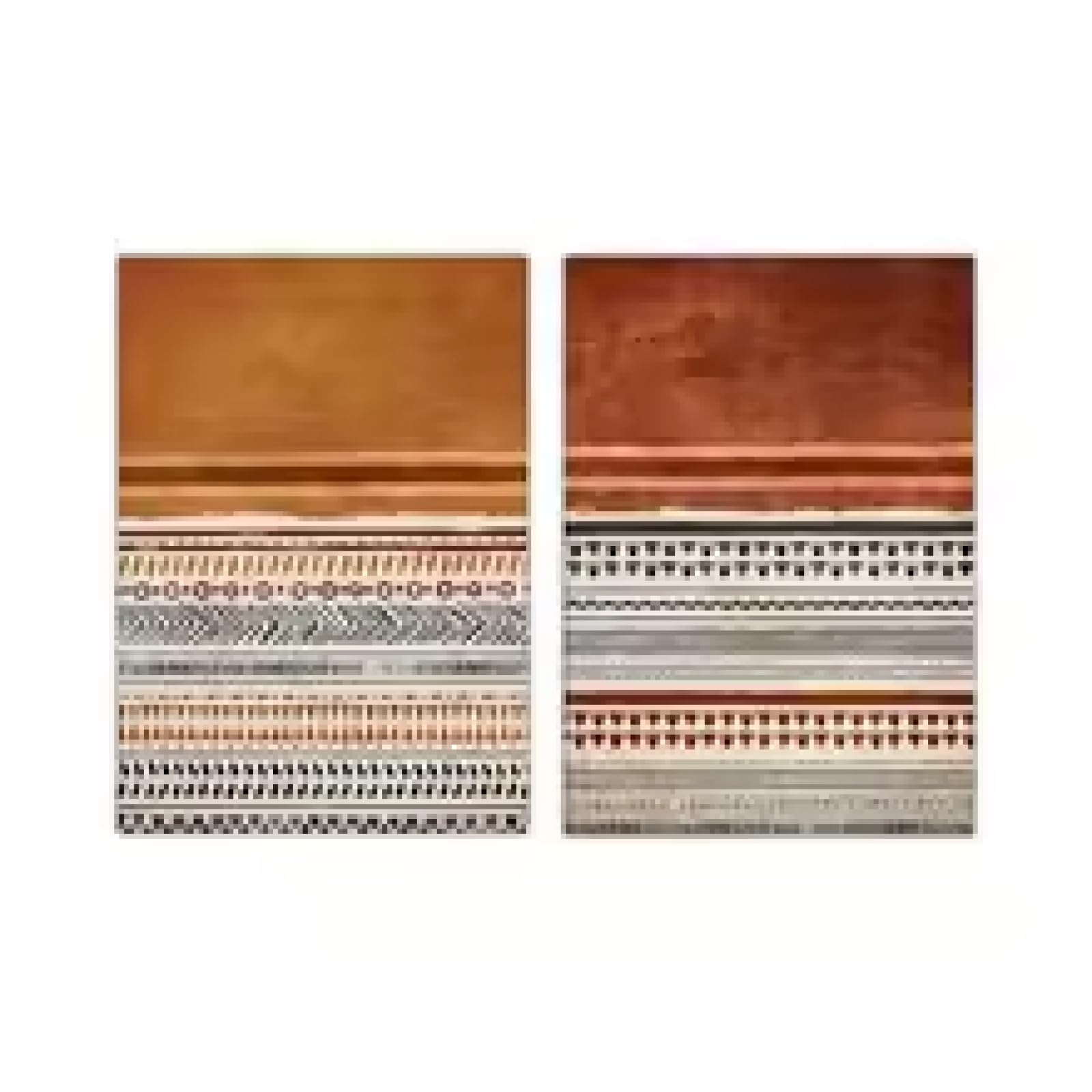 HIPWST Nieoprawiony boho abstrakcyjny organiczny dywan wzór płótno malarstwo minimalistyczne plakaty sztuka ścienna do sypialni biura wystrój domu 60 x 90 cm x 2 bez ramy