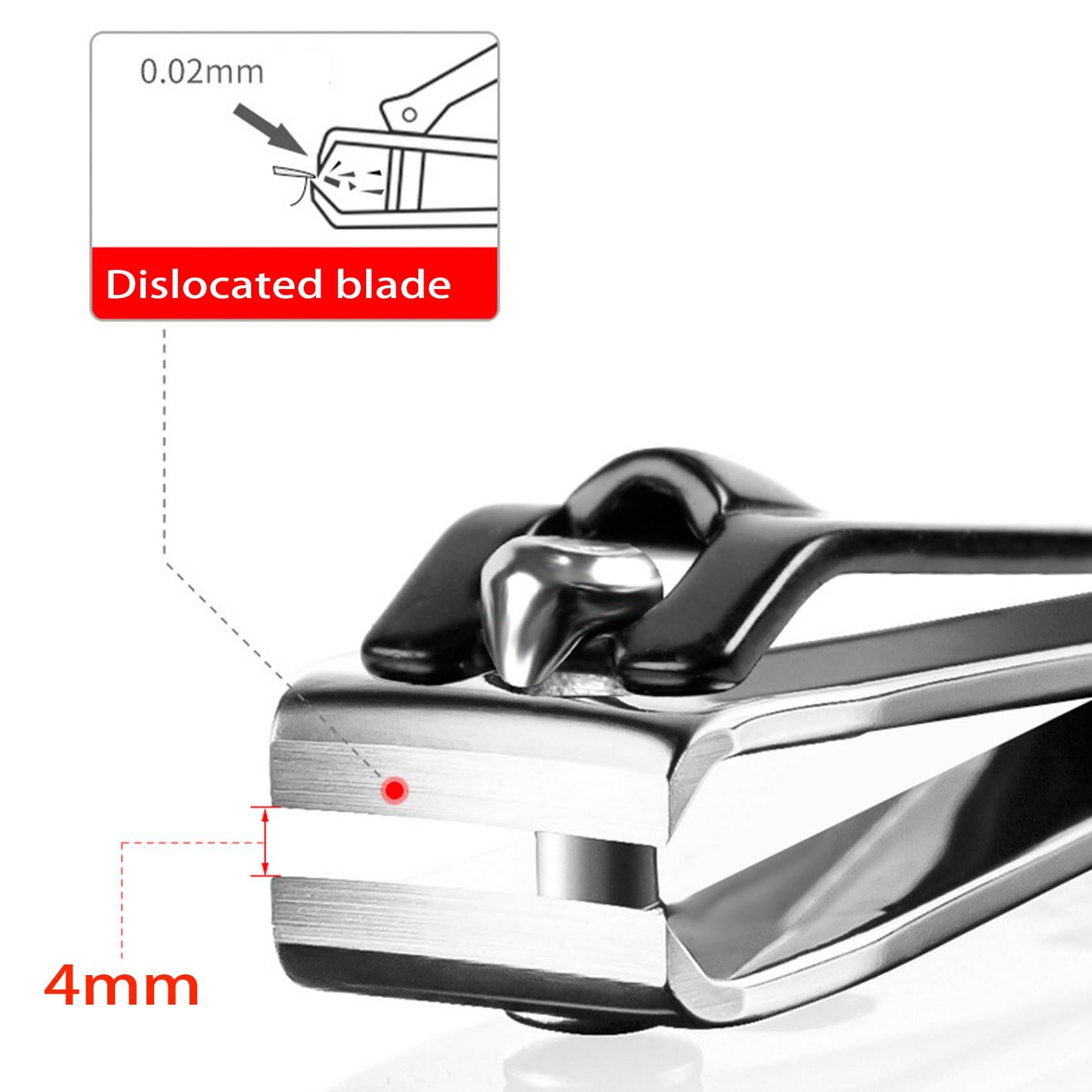Tagliaunghie Professionale, Acciaio Inox, Dritto, Argento (Silver), Uomo e Donna