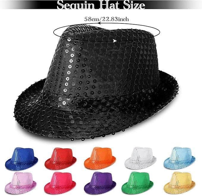 AK TRADING CO. Fashionable Sequin Fedora Party Hat, Unisex Sparkling Accessory for Costumes, Parties, Events & Everyday Style - Image 2