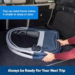PetSafe Cote de voyage collapsible pour chiens - Cote de chien pliable et portable pour voitures - pour les animaux de compagnie jusqu'à 60lbs - Secure to Seat, Cadre en métal pop-up, Fenêtres Zipper Mesh, Amovible, Linge de polaire lavable. 2 Portes d'entrée amovibles