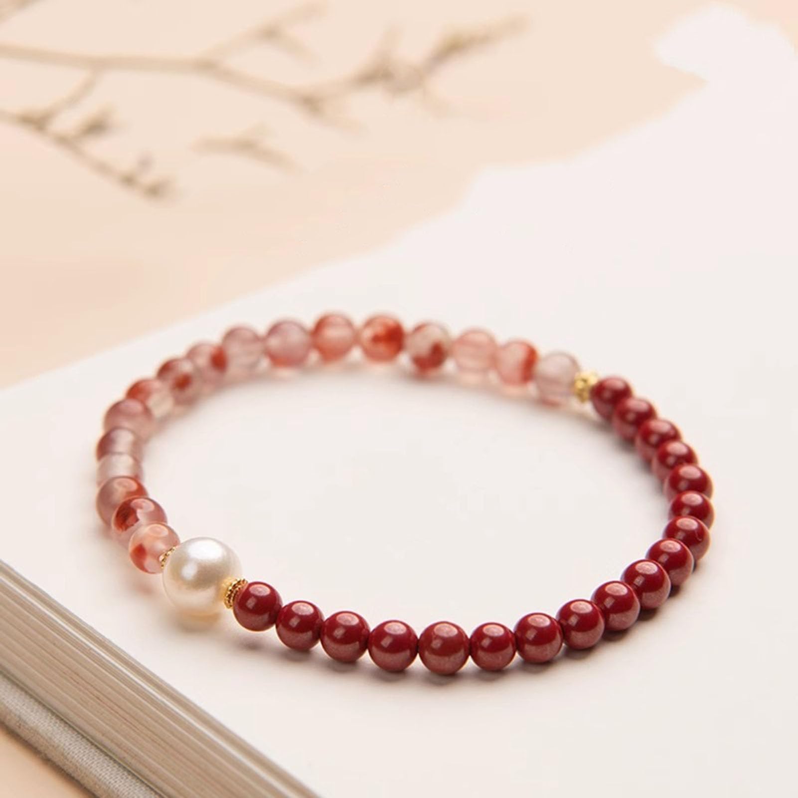 Pulsera Feng Shui, Cristales Naturales de Poder curativo de Chakras, Pulsera de macramé, Cuentas de Piedras de Yoga, meditación, relajación, ansiedad, Brazalete para Mujeres