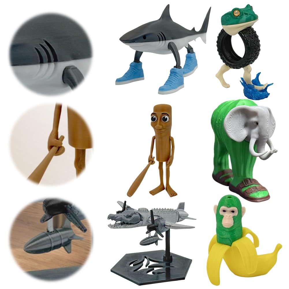 Creative 3D Printed Figurine Cartoon Cartoon Desk z ruchomymi stawami do domu i biura