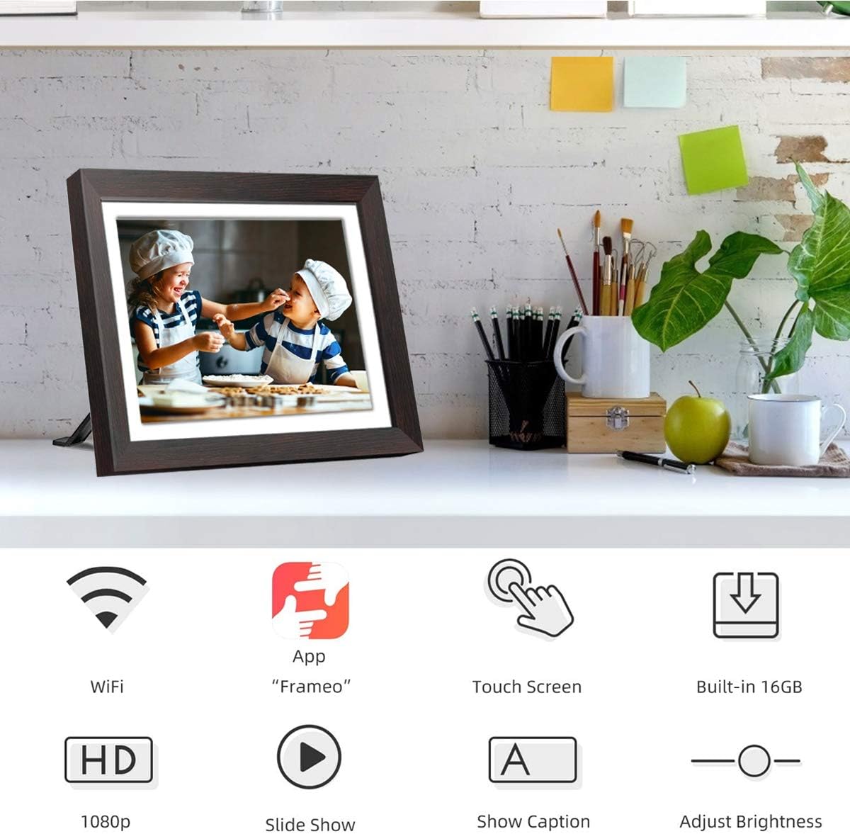 70% оƒƒ Dіѕсоunt 10 inch Digital Picture Frame, Smart WiFi Digital Photo Frame 1280x800 IPS Screen, 16GB Storage, Adjustable Brightness, Photo Deletion, Auto-Rotate, Background Music, Support USB & Micro SD Card