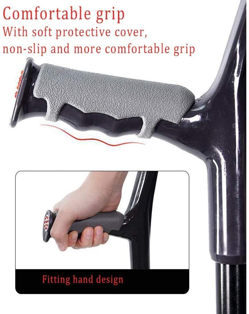 Kula łokciowa Regulowany i wygodny uchwyt na nadgarstek dla mężczyzn/kobiet z wygodnym uchwytem Blackwalking Stick Lightweight Arm Cru