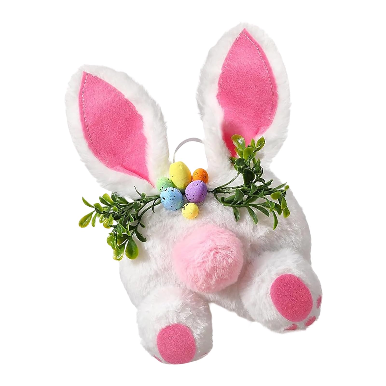 Jazuaiao Pleased Easter Plush Rabbits Ornament to Enhances Festival Atmospheres in Family Celebration and Gatherings Easy Hanging