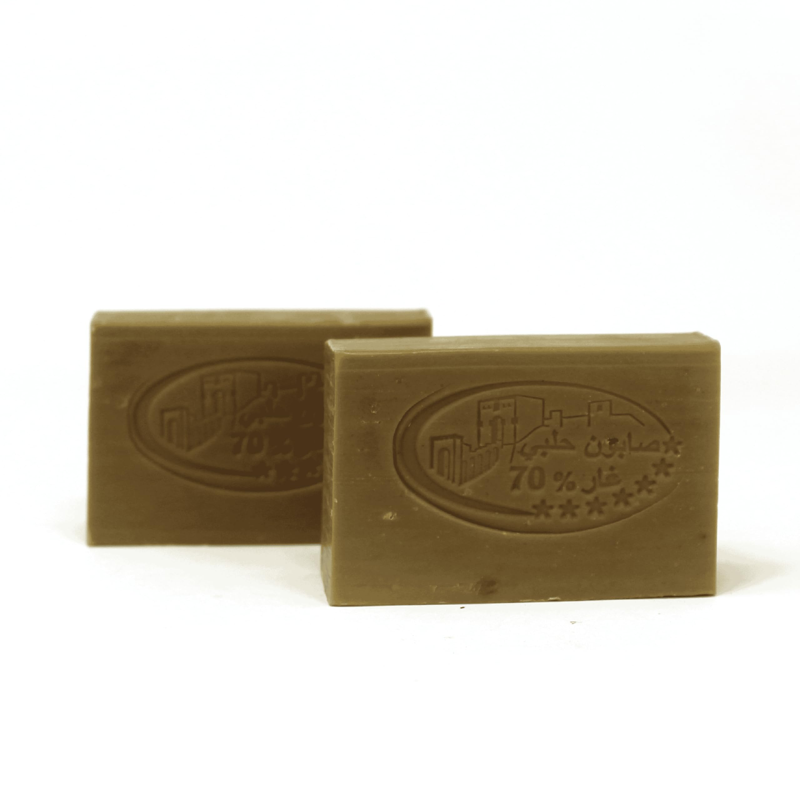 Lynpha Vitale -Savons d’Alep avec 70% d’Huile de Laurier - méthode traditionnelle - Savon fait à la main pour peaux sensibles, Fabriqué à la main en Turquie, 100% naturel et biodégradable (2x125 gr)