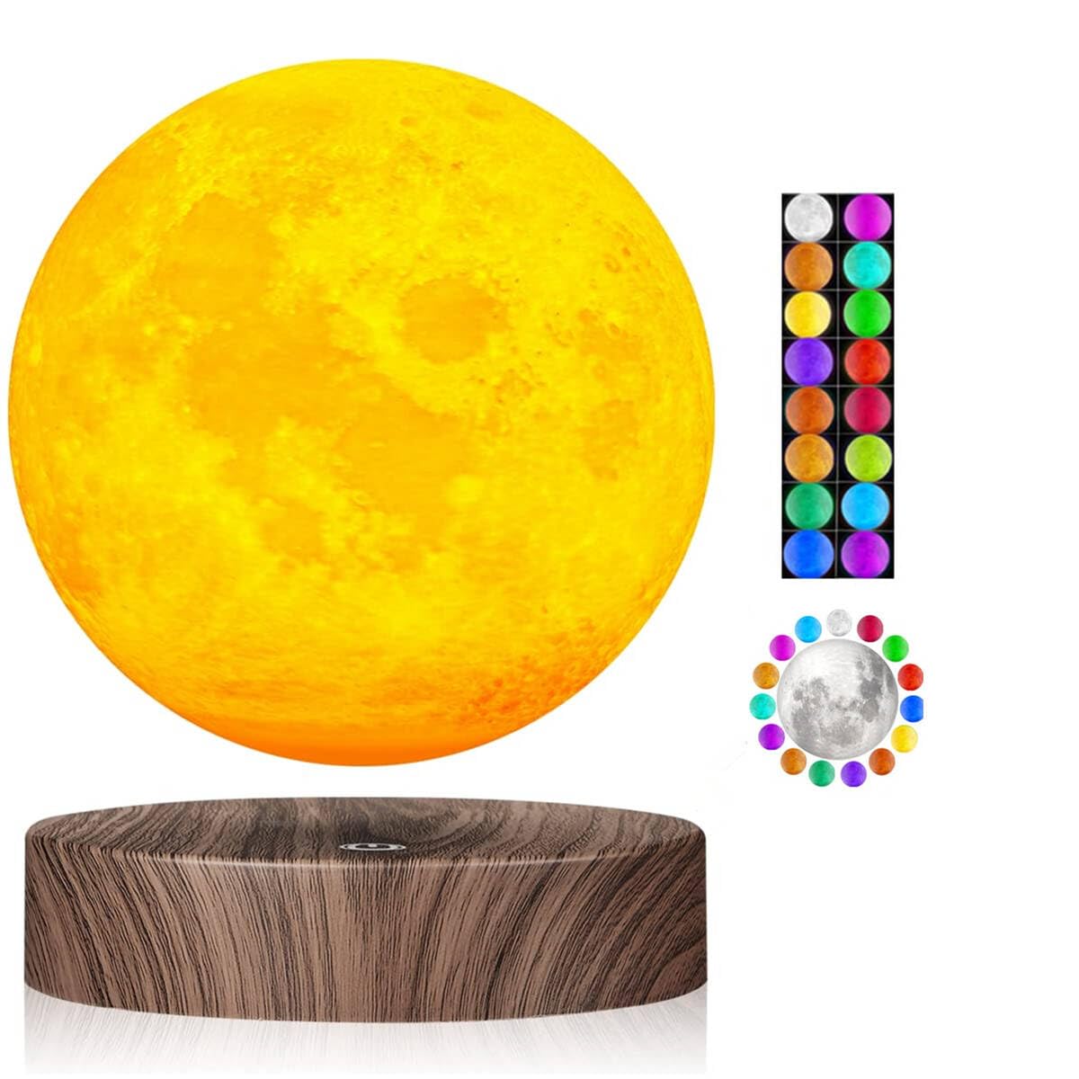Lampada lunare levitante,Lampada lunare galleggiante 3D LED Magnetico, Regali di Natale per Bambini Lover Friends Office Home Decor-6inch