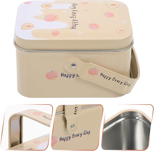 Miniatura 8 de Luxshiny Tarro hermético para galletas, bonita caja de hierro para galletas, cajas de dulces con asas, caja de lata para galletas, contenedor vacío