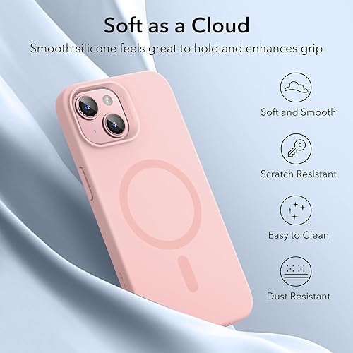 Vista 77 de ESR Funda para iPhone 15 Pro Max, compatible con MagSafe, de grado militar, negro transparente