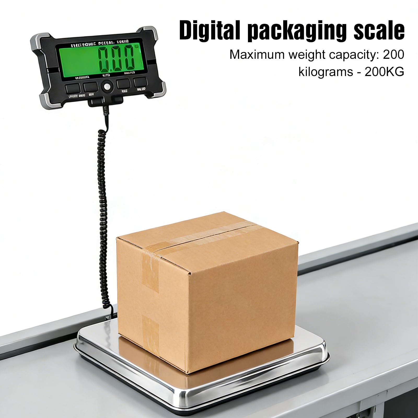 Balance Colis, Balance Professionnelle, 200kg/50g Haute Précision Pese Colis Avec Fonction Hold/Tara, Balance Postale Digitale Avec Écran LCD Pour Industrielle, Bagages, Bureau, Voyage