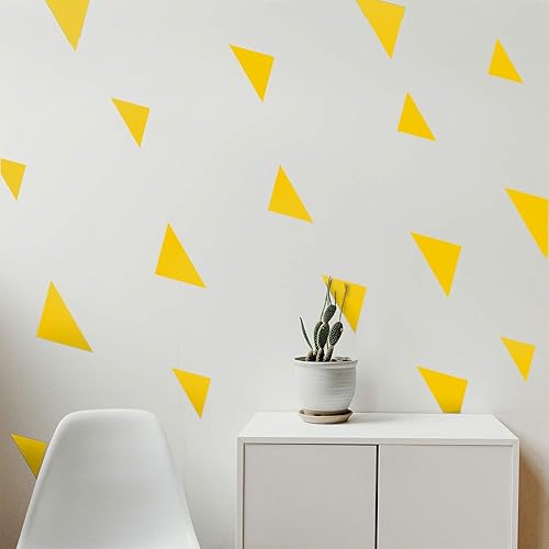Juego de 15 adhesivos de vinilo para pared patrones de triángulo sólido de 3.0in a 9.0in cada uno decoración moderna para el hogar apartamento Juego de 15 adhesivos de vinilo para pared patrones de triángulo sólido de 3.0in a 9.0in cada uno decoración moderna para el hogar apartamento