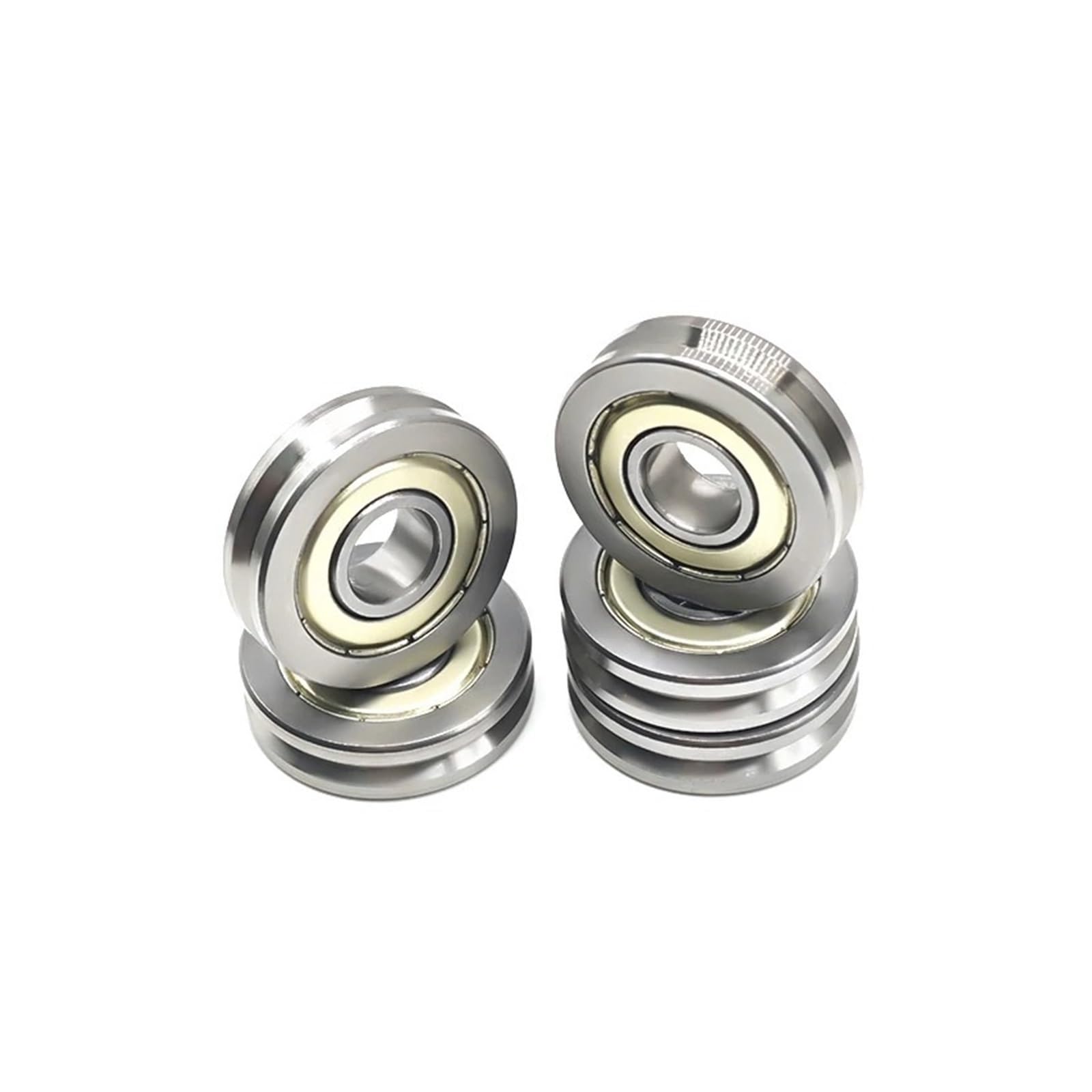 (4 szt.) 10 * 30 * 8mm V rowek prowadzący koło pasowe uszczelnione łożysko szynowe V6000ZZ do toru szynowego System ruchu liniowego