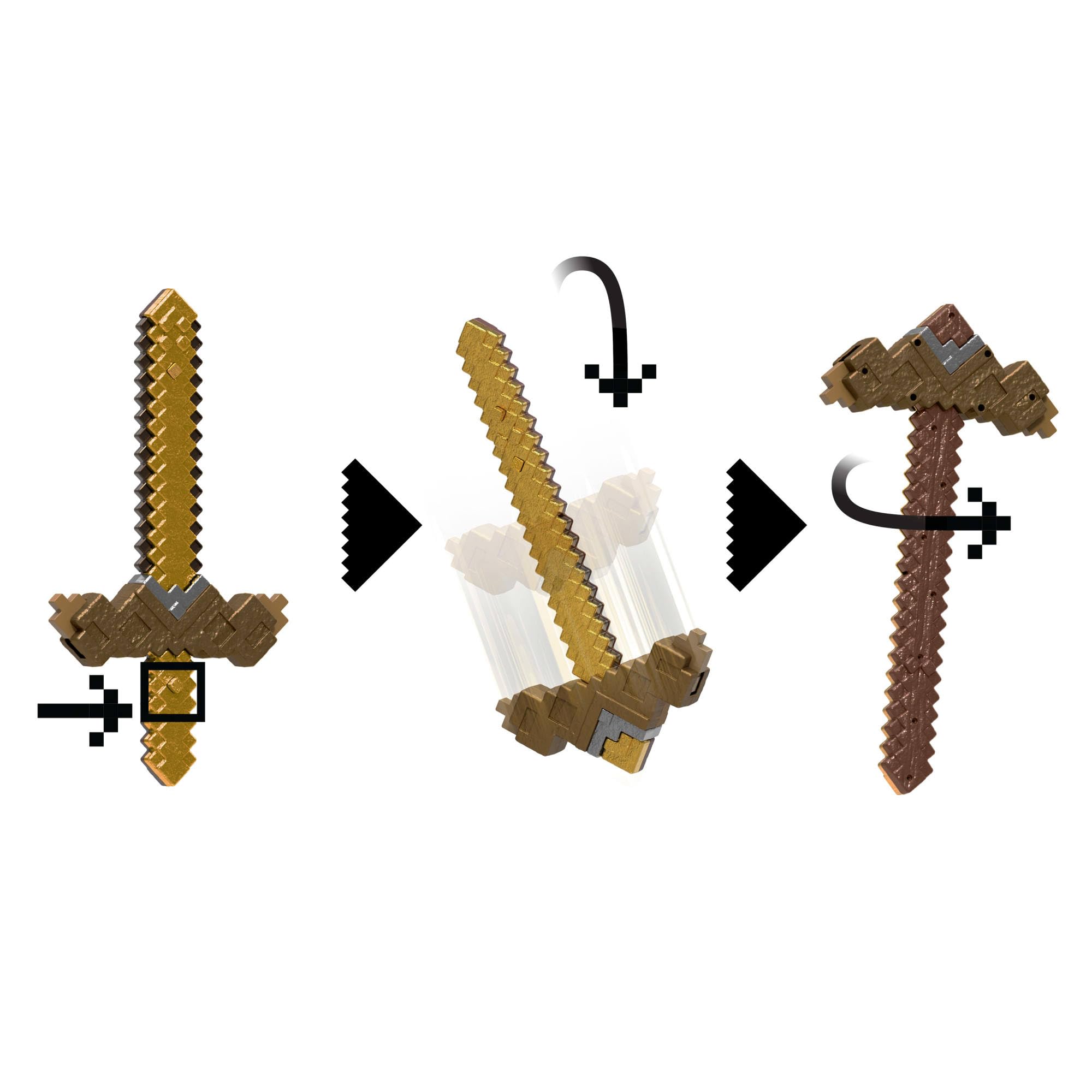Minecraft Click & Switch Sword & Pick-Axe, Transforming Kid-Sized